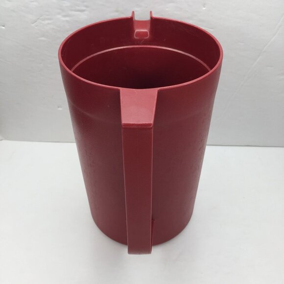 Vintage Tupperware 1.5 Quart Red Pitcher 1676-1 Push Button Seal Lid - Picture 11 of 16